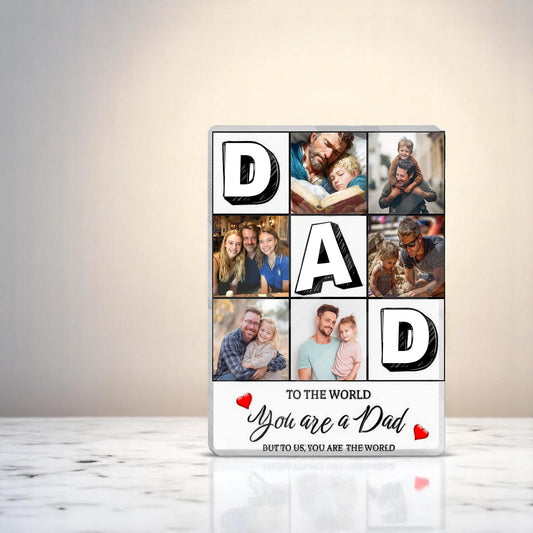 Gifts for Dad Personalized, Dad Acrylic Block Sign, Fathers Day Gifts for Dad, Dad Sign, Father's Day Gifts from Kids, Daughter, Gift Father