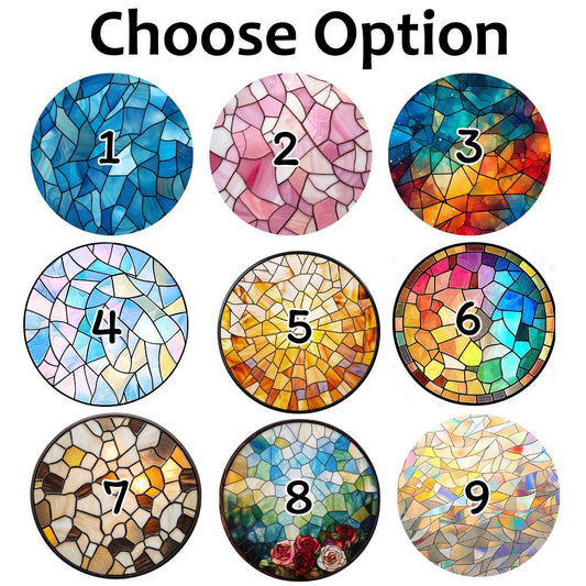 Custom Photo Suncatcher Stained Glass Style, Personalized Glass Art Gift from Your Photo, Unique Gift for Grandparents, Family, Loved Ones