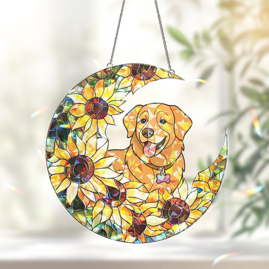 Custom Dog Portrait Suncatcher, Pet Memorial Photo Suncatcher, Dog Memorial Gift, Dog Loss, Pet Loss Gift, Dog Remembrance Gift, Dog Lovers