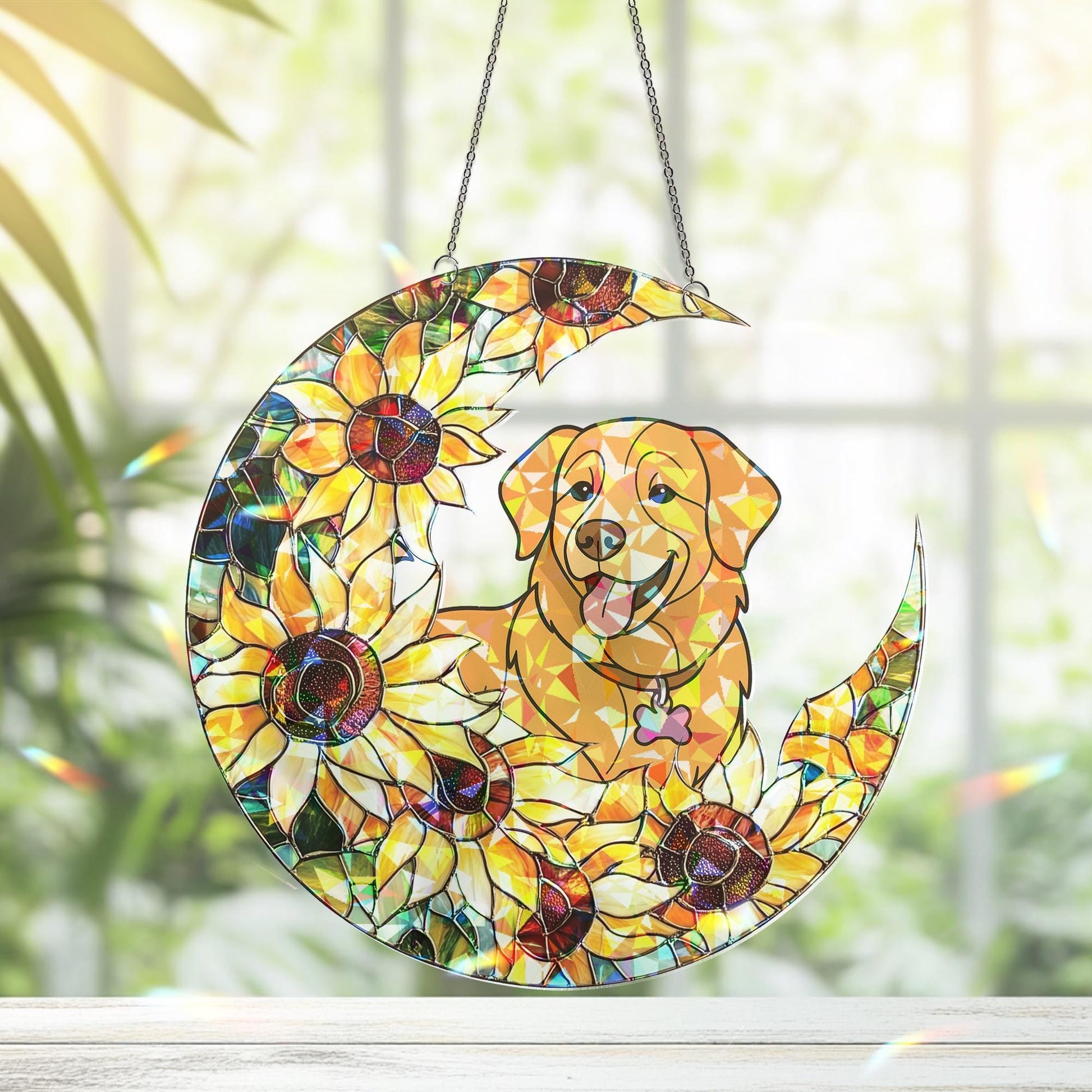 Custom Dog Portrait Suncatcher, Pet Memorial Photo Suncatcher, Dog Memorial Gift, Dog Loss, Pet Loss Gift, Dog Remembrance Gift, Dog Lovers