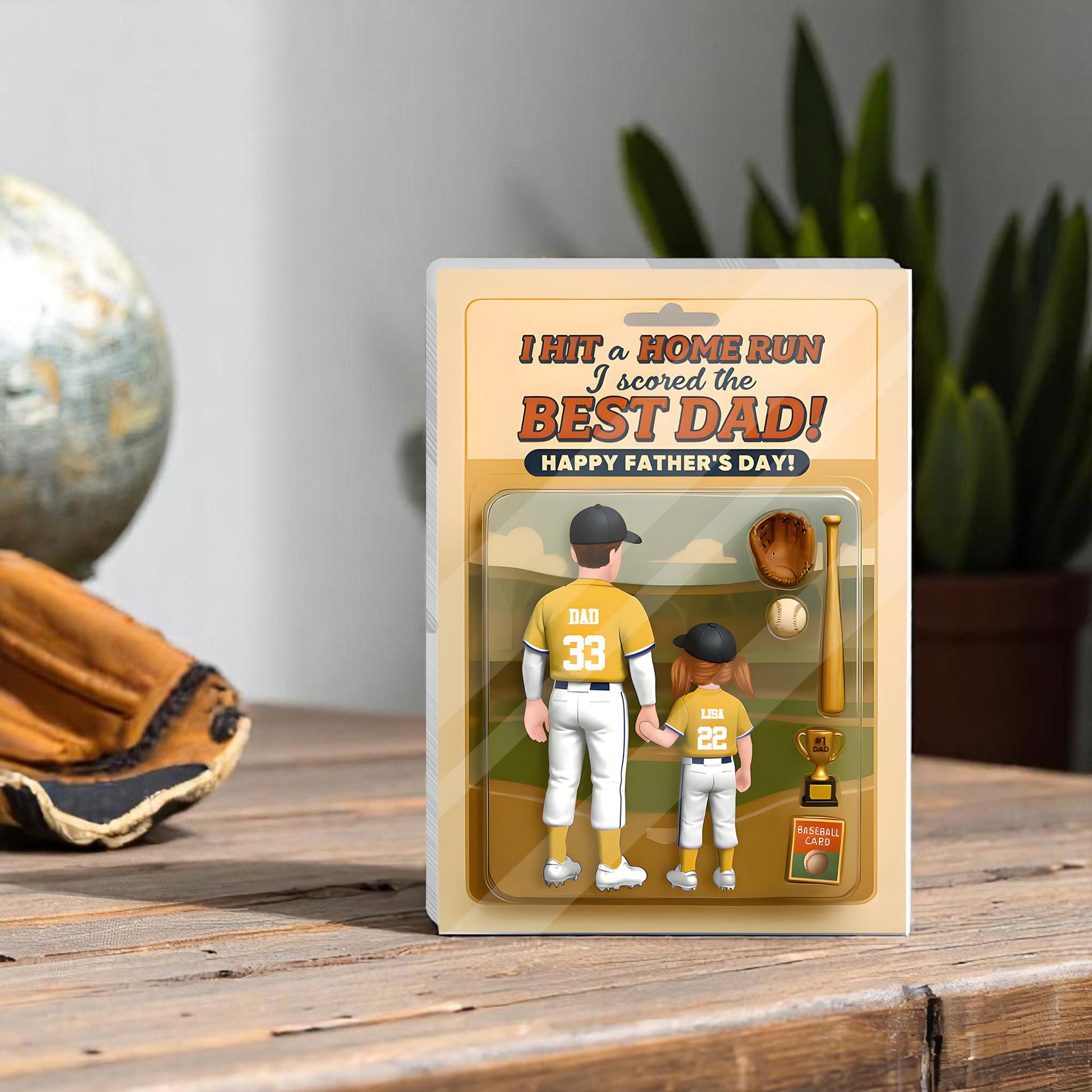 Personalized Fathers Day Gift For Dad, I Caught The Best Dad Baseball Gift, Custom Figure Acrylic Block, Baseball Dad Gift, Gift For Husband