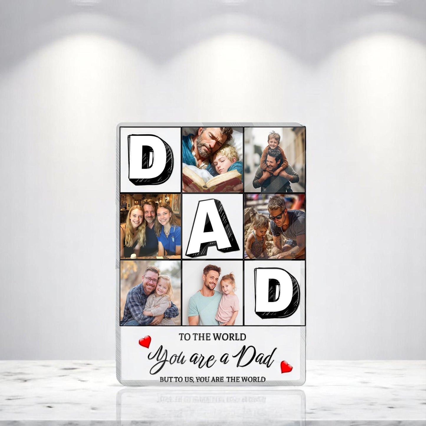 Gifts for Dad Personalized, Dad Acrylic Block Sign, Fathers Day Gifts for Dad, Dad Sign, Father's Day Gifts from Kids, Daughter, Gift Father