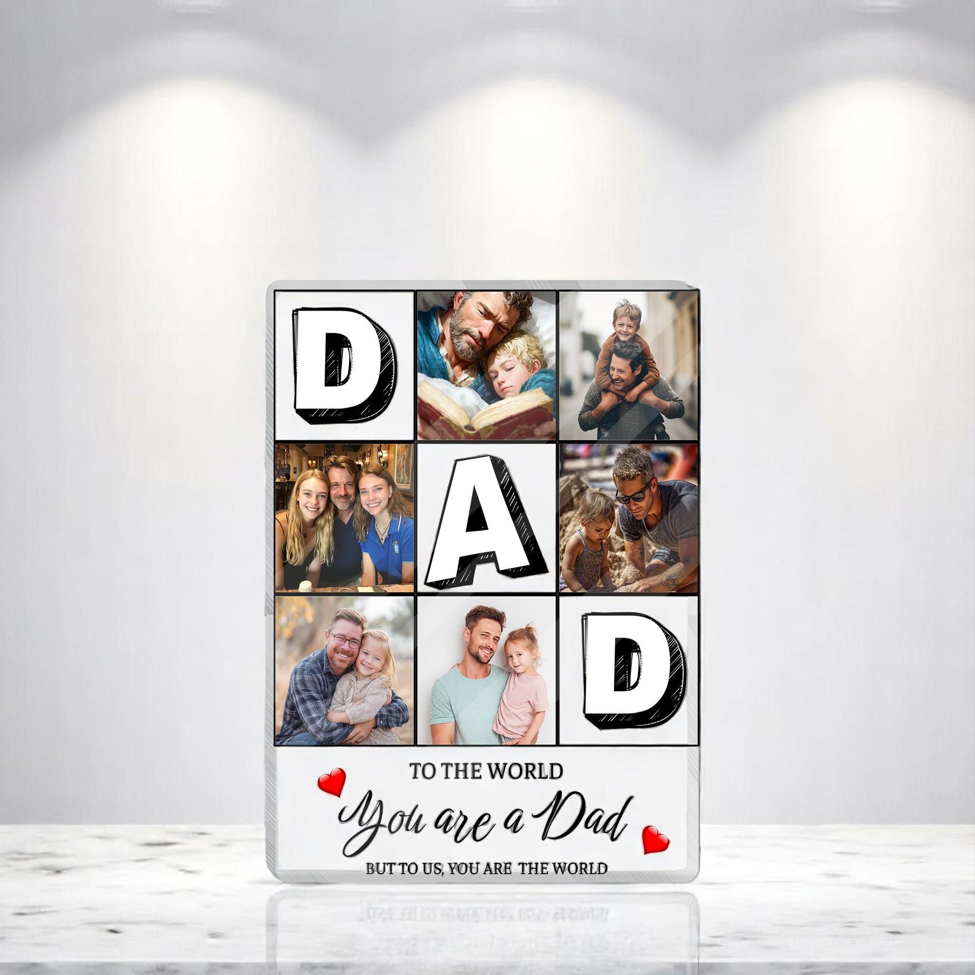 Gifts for Dad Personalized, Dad Acrylic Block Sign, Fathers Day Gifts for Dad, Dad Sign, Father's Day Gifts from Kids, Daughter, Gift Father