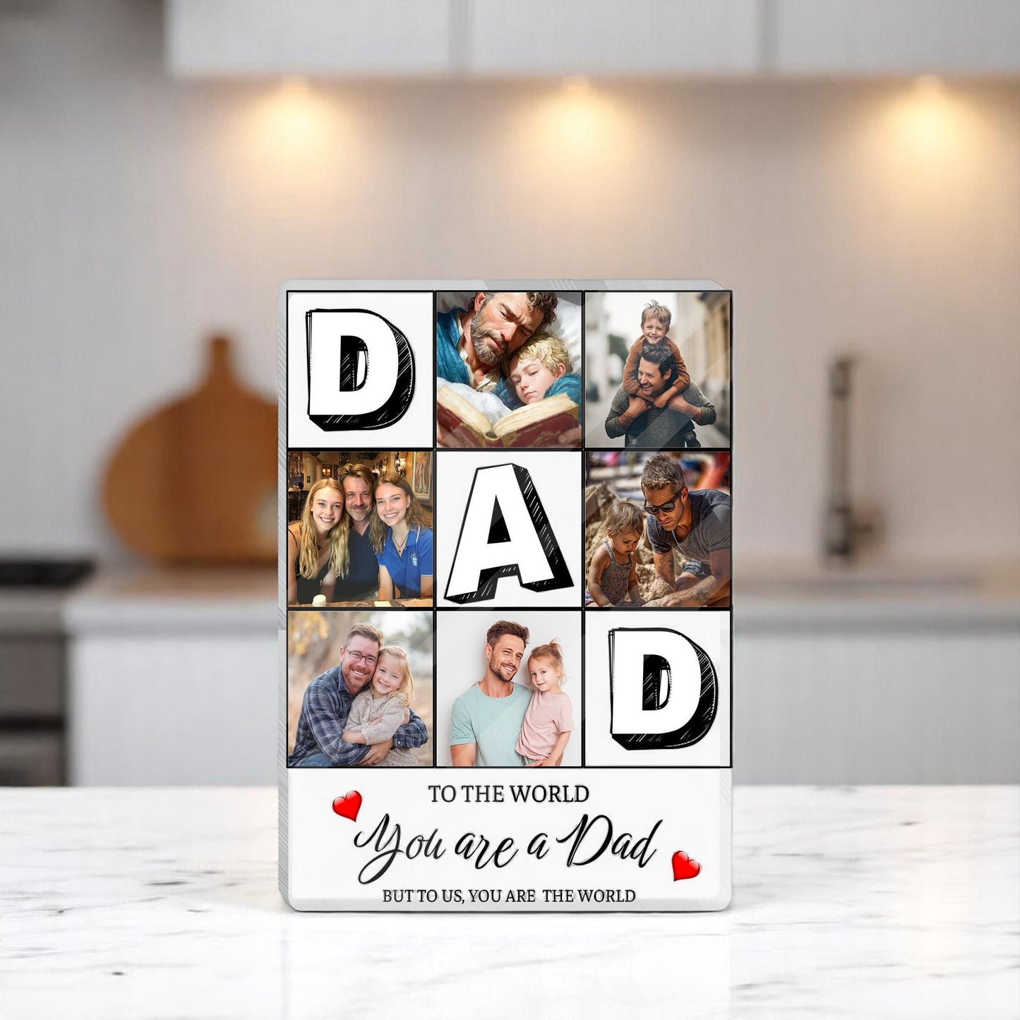 Gifts for Dad Personalized, Dad Acrylic Block Sign, Fathers Day Gifts for Dad, Dad Sign, Father's Day Gifts from Kids, Daughter, Gift Father