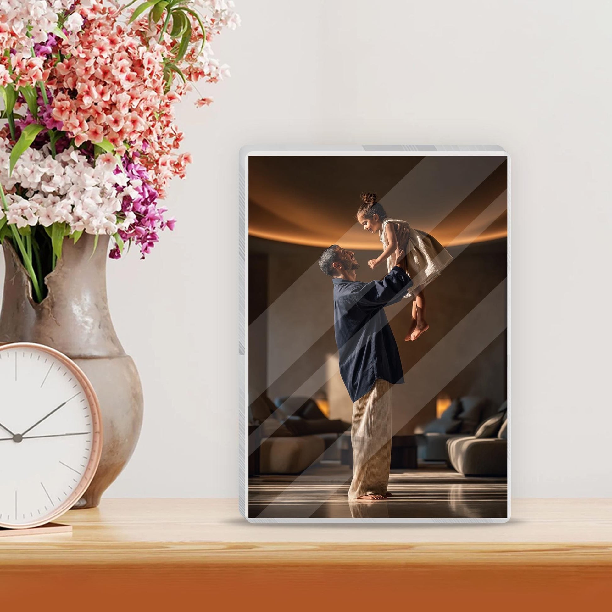 Personalized Photo Frame for Dad, Father's Day Photo Frame Gift, First Father's Day, Photo Sign for Dad, Gifts for Daddy, Grandpa Gift