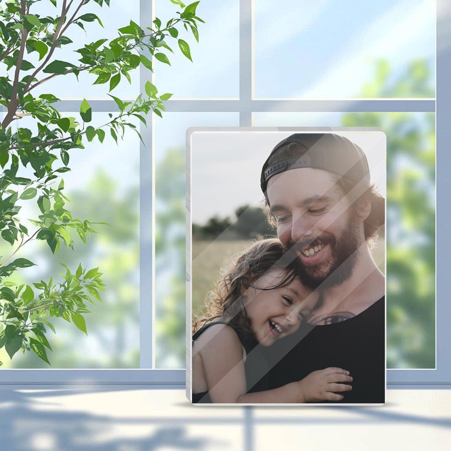 Personalized Photo Frame for Dad, Father's Day Photo Frame Gift, First Father's Day, Photo Sign for Dad, Gifts for Daddy, Grandpa Gift