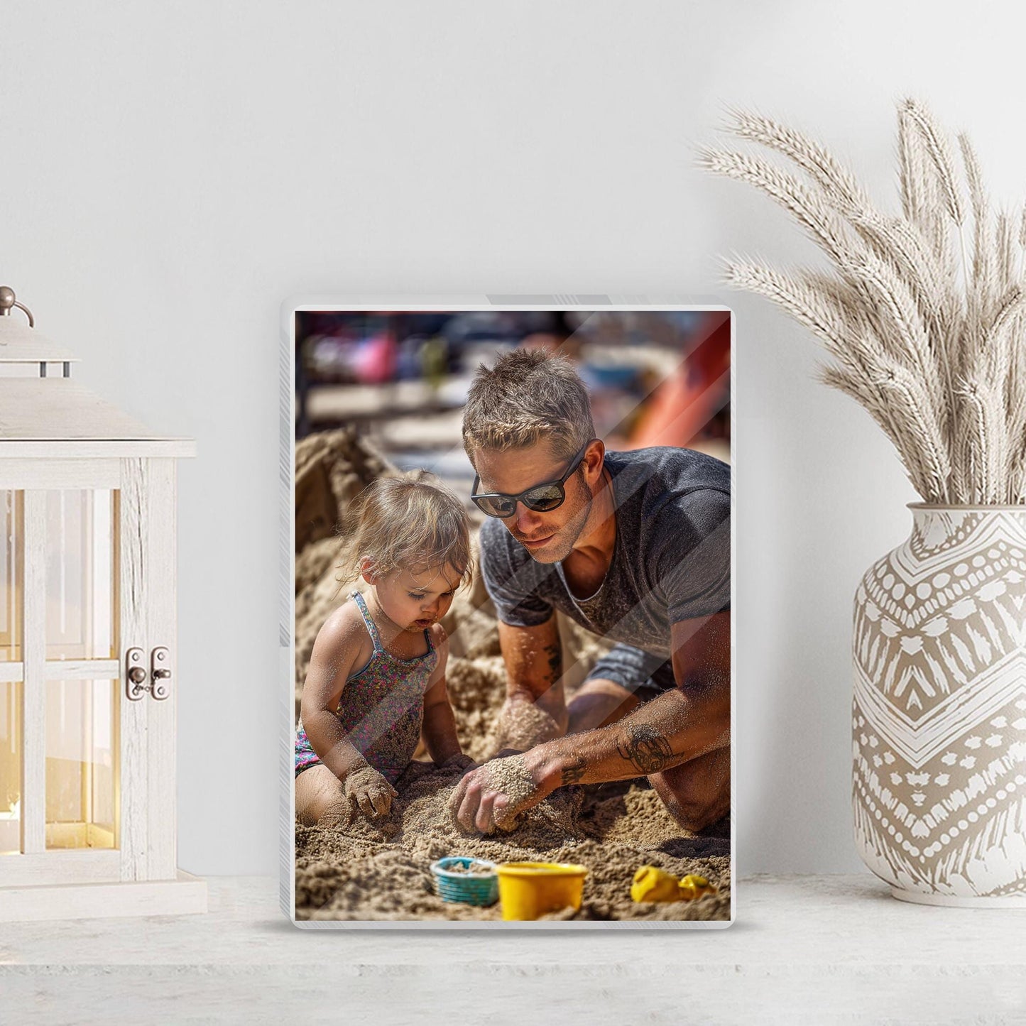 Personalized Photo Frame for Dad, Father's Day Photo Frame Gift, First Father's Day, Photo Sign for Dad, Gifts for Daddy, Grandpa Gift