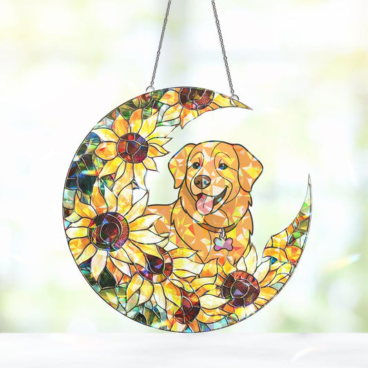 Custom Dog Portrait Suncatcher, Pet Memorial Photo Suncatcher, Dog Memorial Gift, Dog Loss, Pet Loss Gift, Dog Remembrance Gift, Dog Lovers