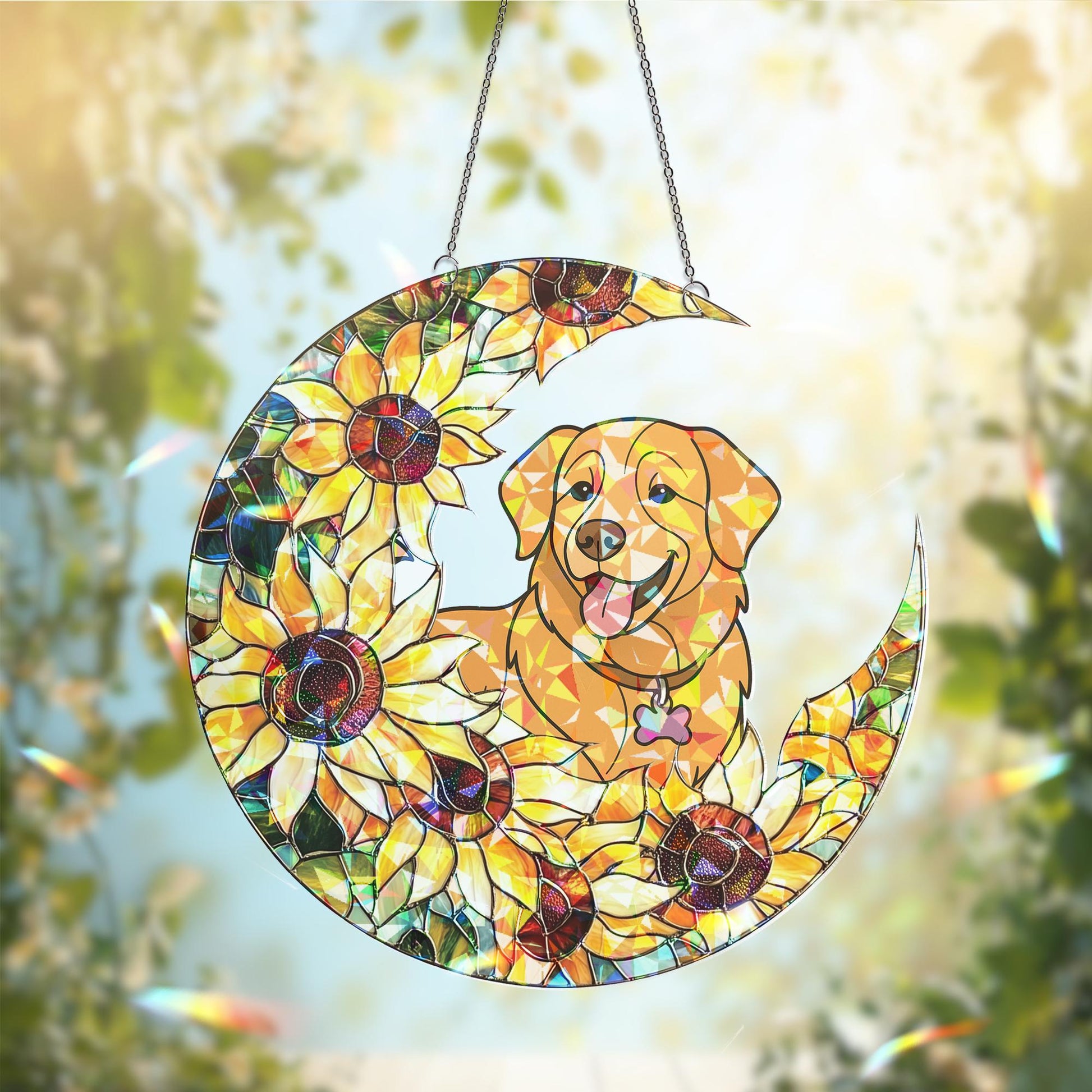 Custom Dog Portrait Suncatcher, Pet Memorial Photo Suncatcher, Dog Memorial Gift, Dog Loss, Pet Loss Gift, Dog Remembrance Gift, Dog Lovers