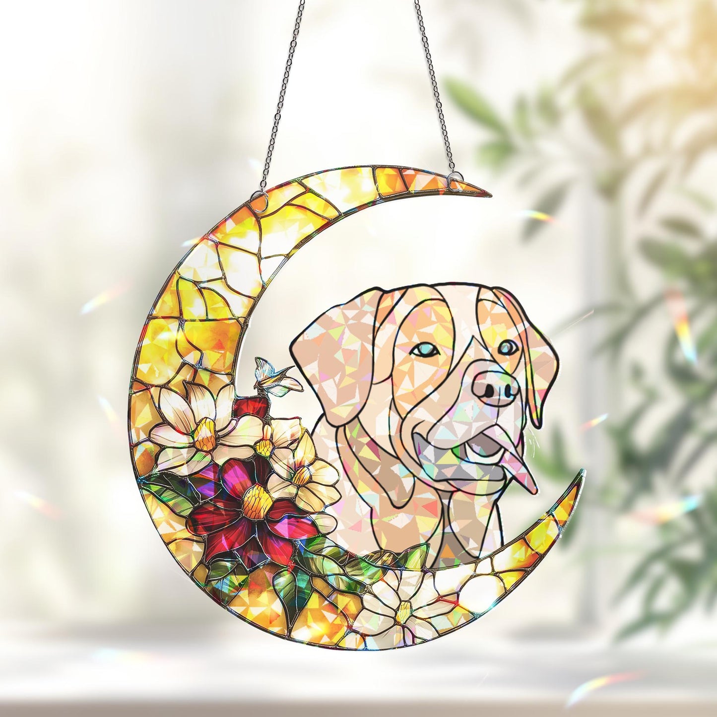 Custom Dog Portrait Suncatcher, Pet Memorial Photo Suncatcher, Dog Memorial Gift, Dog Loss, Pet Loss Gift, Dog Remembrance Gift, Dog Lovers
