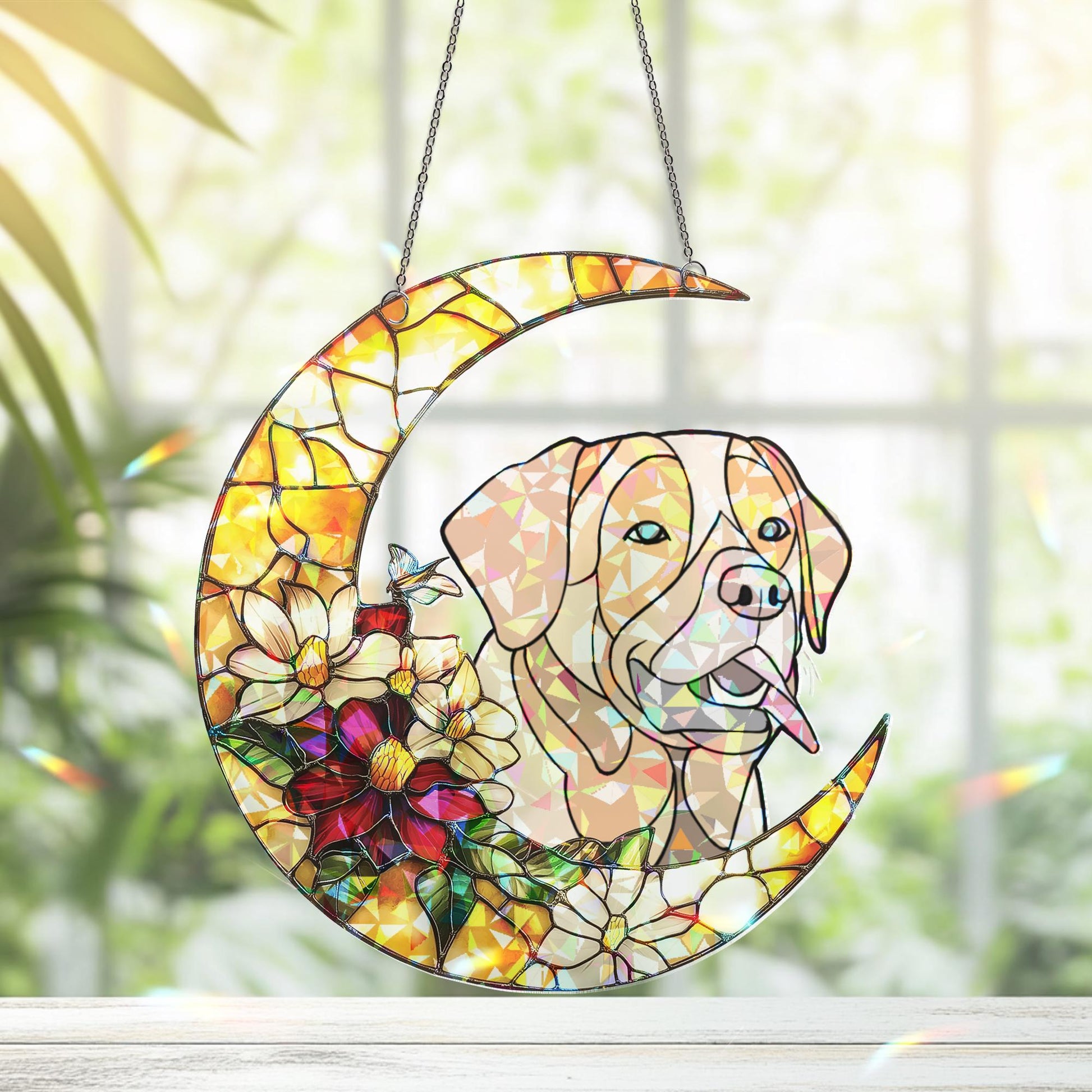 Custom Dog Portrait Suncatcher, Pet Memorial Photo Suncatcher, Dog Memorial Gift, Dog Loss, Pet Loss Gift, Dog Remembrance Gift, Dog Lovers