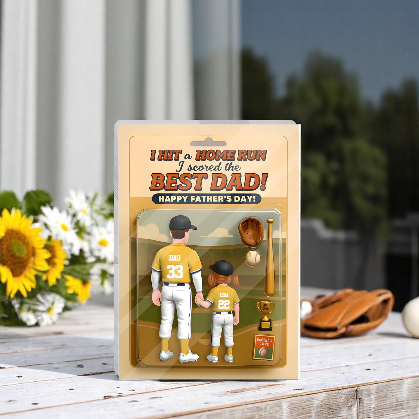 Personalized Fathers Day Gift For Dad, I Caught The Best Dad Baseball Gift, Custom Figure Acrylic Block, Baseball Dad Gift, Gift For Husband