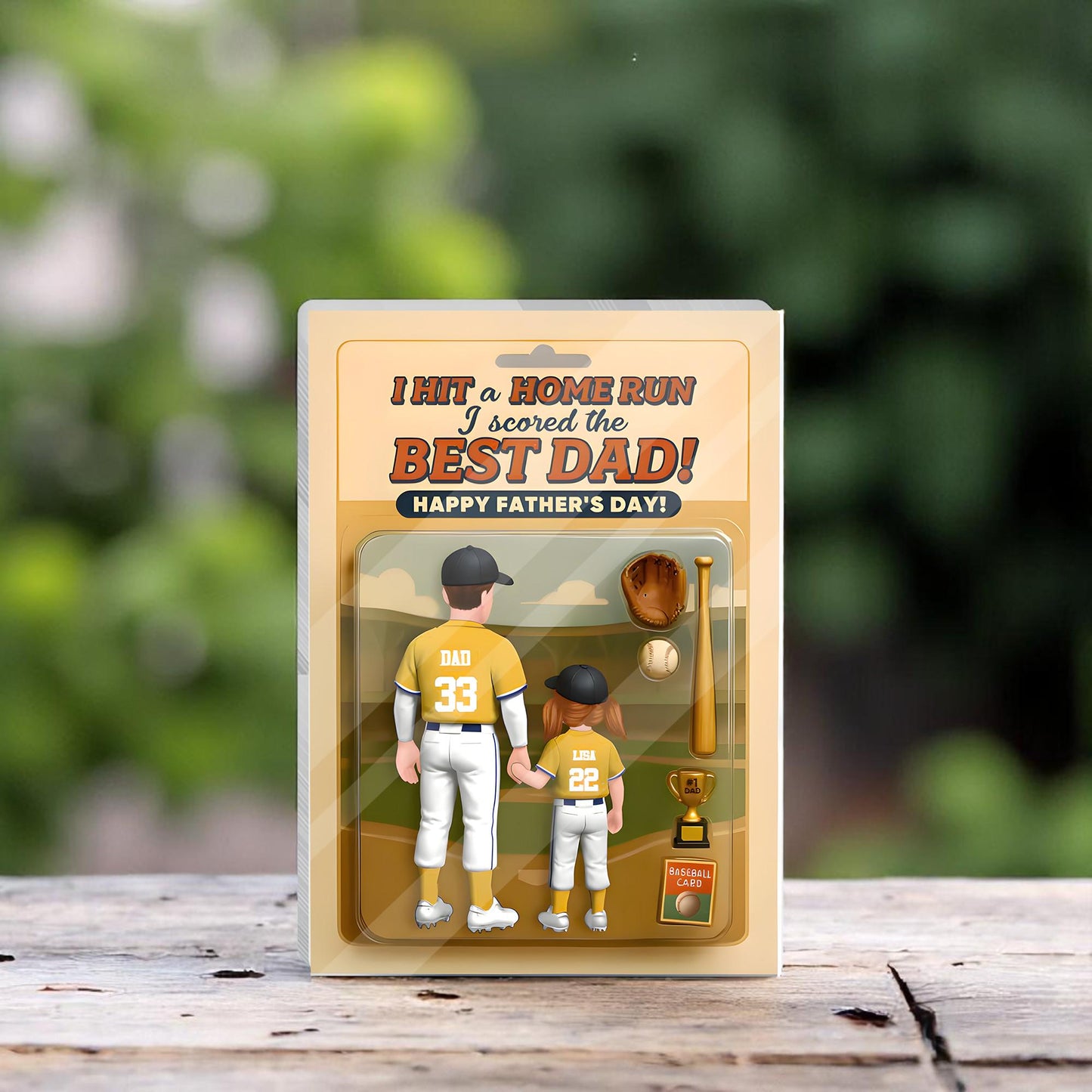 Personalized Fathers Day Gift For Dad, I Caught The Best Dad Baseball Gift, Custom Figure Acrylic Block, Baseball Dad Gift, Gift For Husband