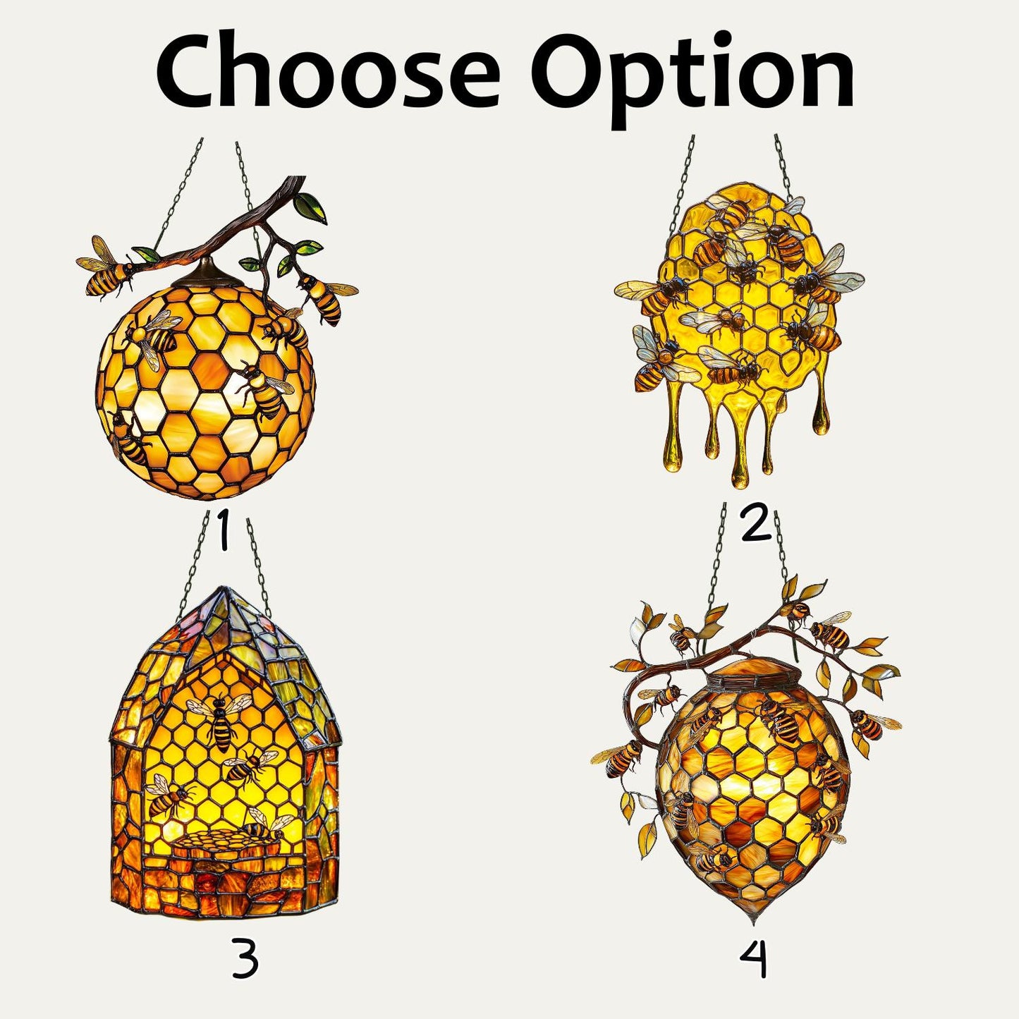 Beehive Honeybee Suncatcher, Nature Lover Gift, Bee Decor for Garden Kitchen, Nature Wall Decor,  Bee Lovers Spring Home, Honeycomb Ornament