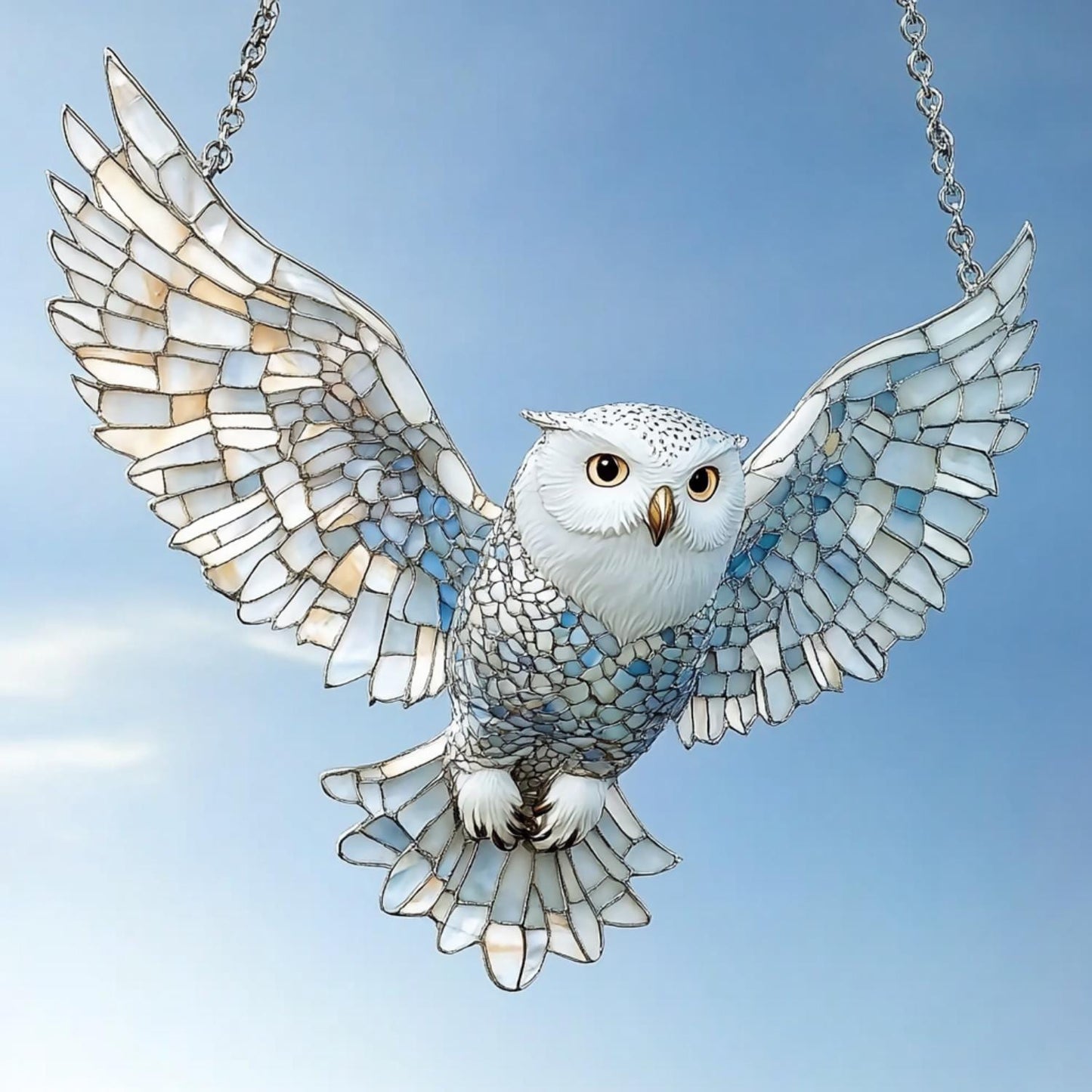 Owl Suncatcher Decor, Owl Window Hanging, Owl Ornament, Owl Lover Gift, Bird Home Decor, Bird Lover Gift, Housewarming Gift, Bird Ornament