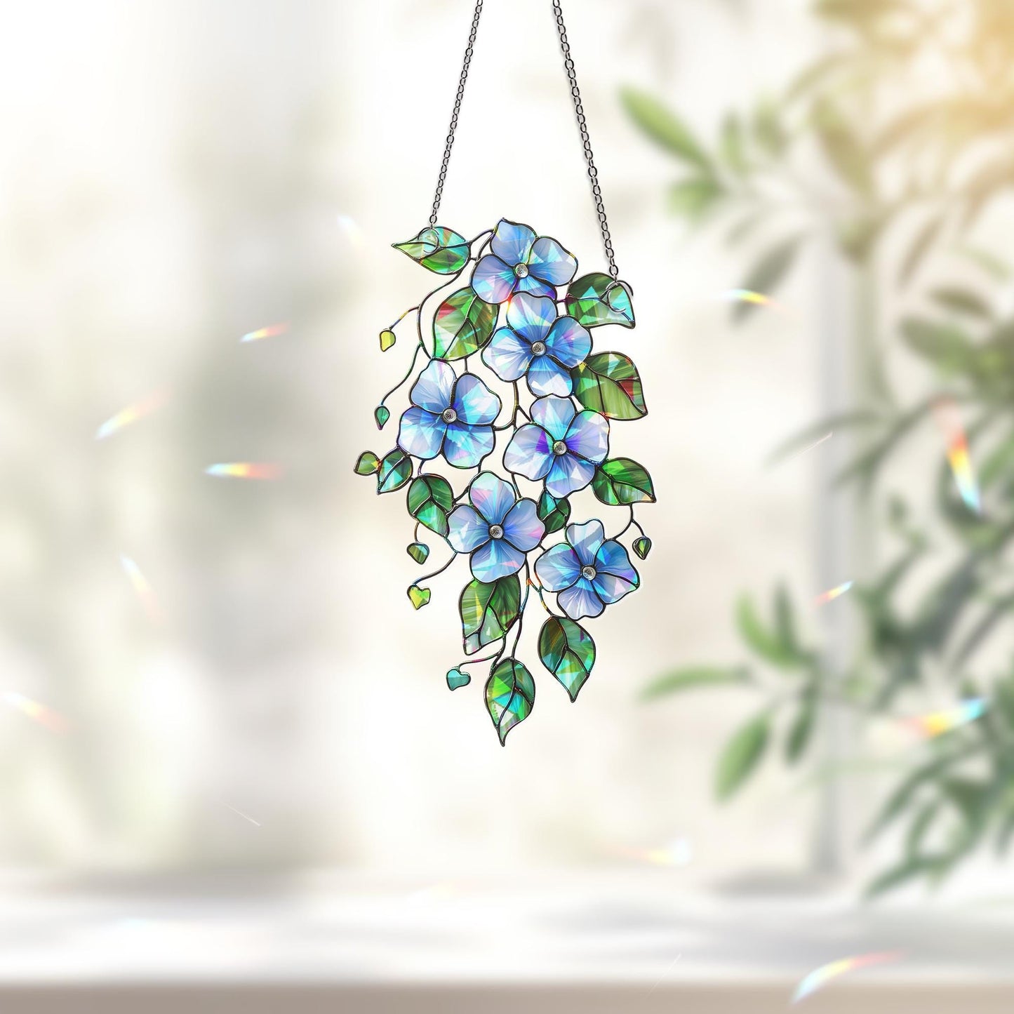 Forget Me Not Suncatcher, Flower Decor, Forget Me Not Gift, Sympathy Gift, Memory Gift, Loss Gift, Forget Me Not Ornament, Flower Art