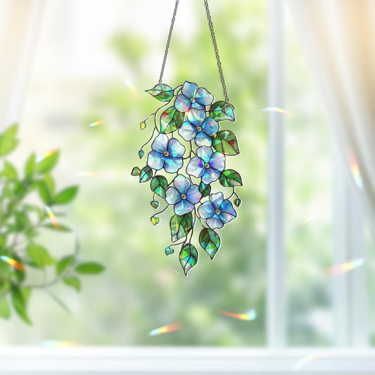 Forget Me Not Suncatcher, Flower Decor, Forget Me Not Gift, Sympathy Gift, Memory Gift, Loss Gift, Forget Me Not Ornament, Flower Art