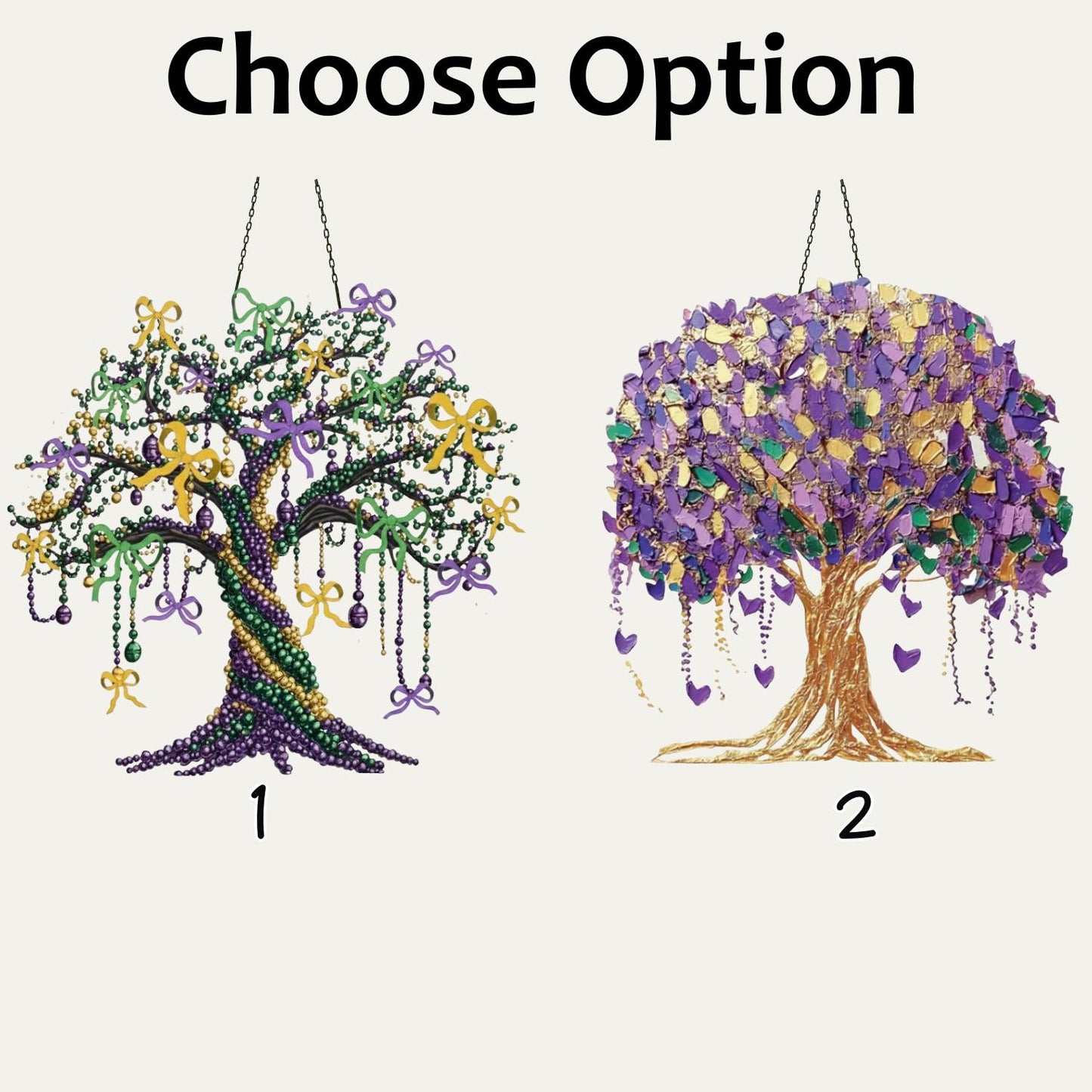 Mardi Gras Tree Beads Suncatcher, Mardi Gras Tree Suncatcher, Louisiana Mardi Grass Home Decor, Louisiana State Hanging Sign, Mardi Gras Art