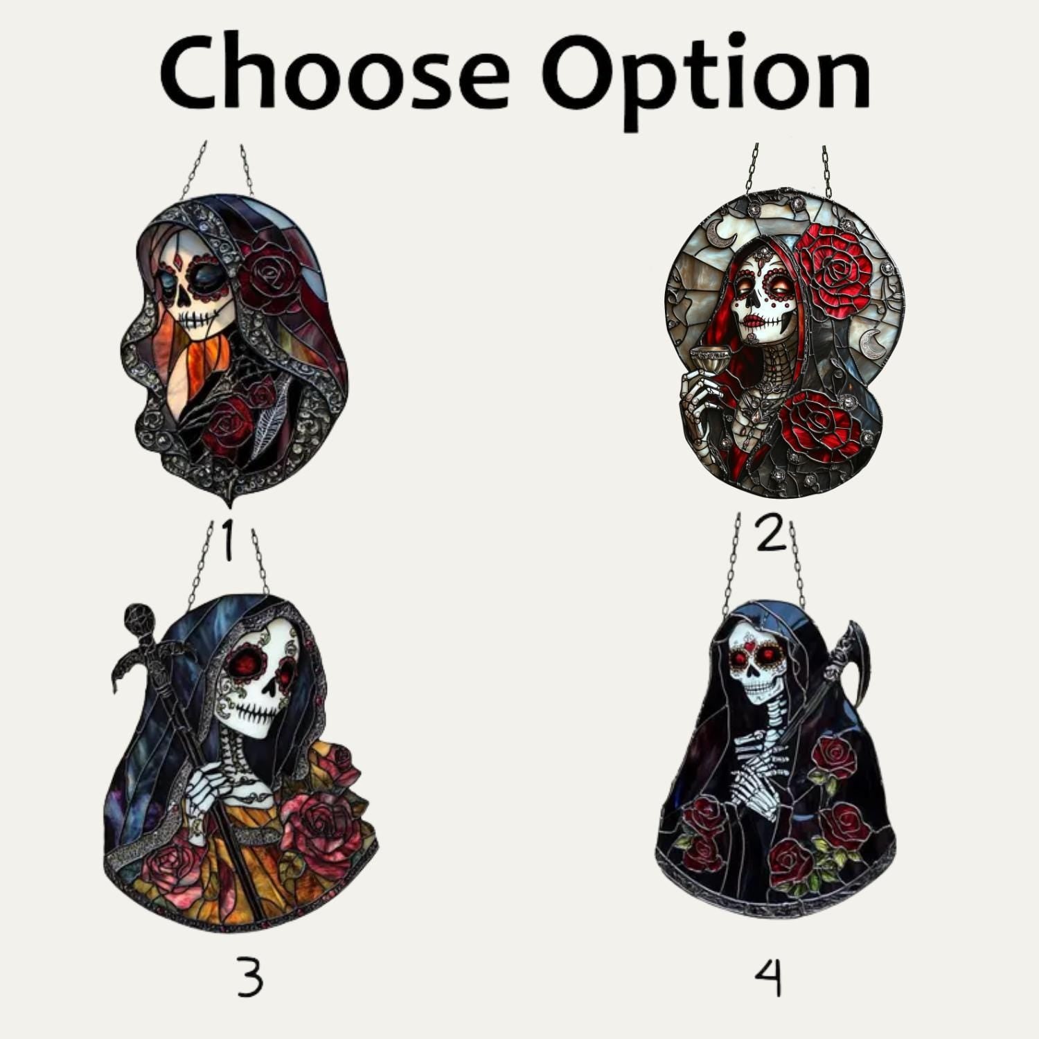 Dia De Los Muertos Sugar Skull Sun Catcher, Day of the Dead Light Catcher Window Hanging, Halloween Calavera Home Decoration, Halloween Gift
