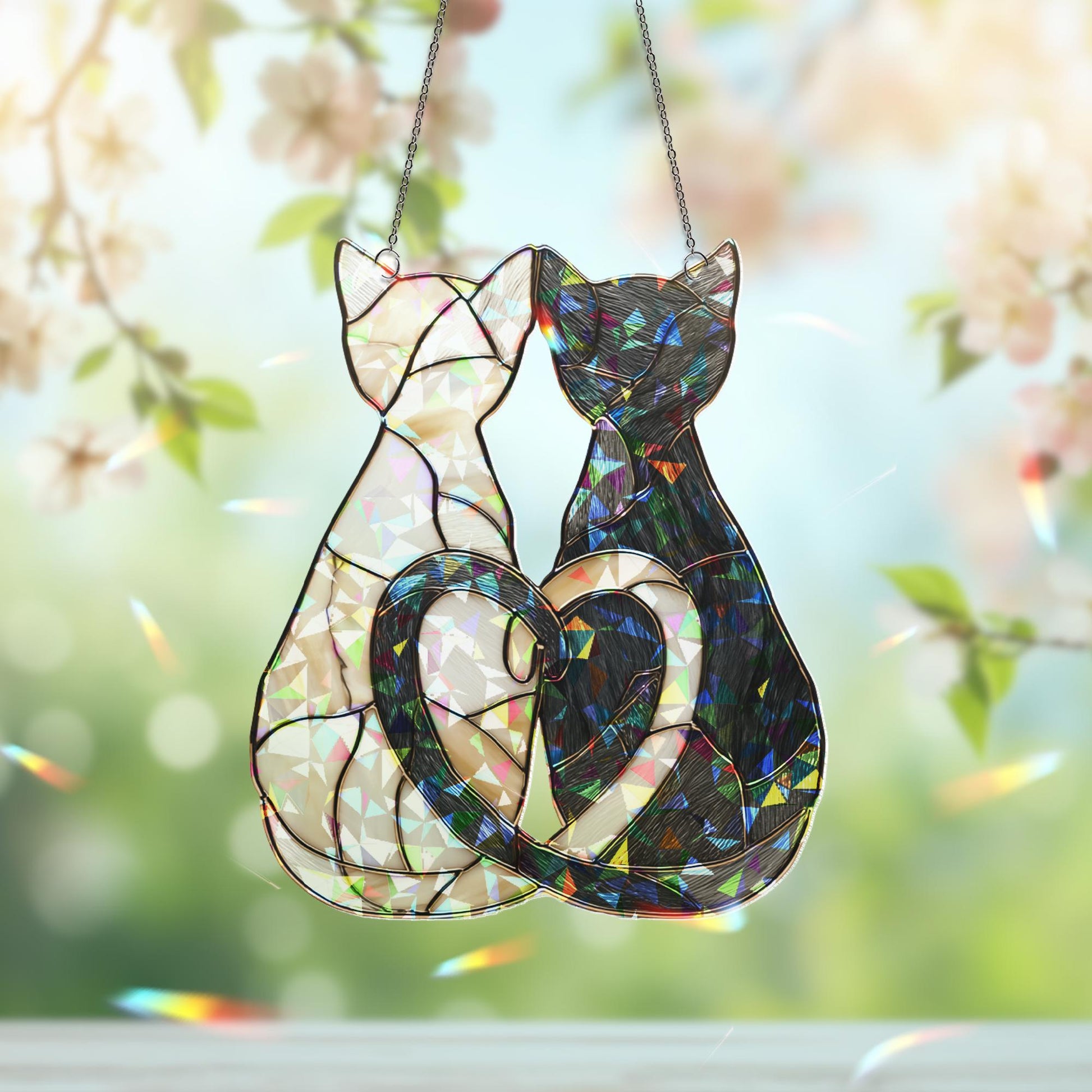 Custom Cat  Suncatcher, Gift for Cat Lover, Cat Mom Gift for Home Decor, Cute Cat Decor, Cat Ornament, Cat Suncatcher, Cute Cat Decor