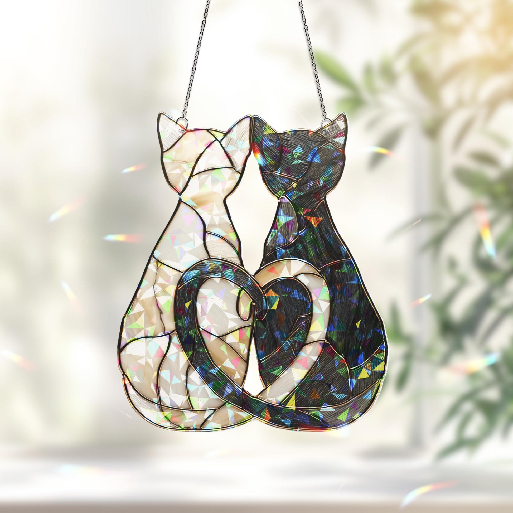 Custom Cat  Suncatcher, Gift for Cat Lover, Cat Mom Gift for Home Decor, Cute Cat Decor, Cat Ornament, Cat Suncatcher, Cute Cat Decor