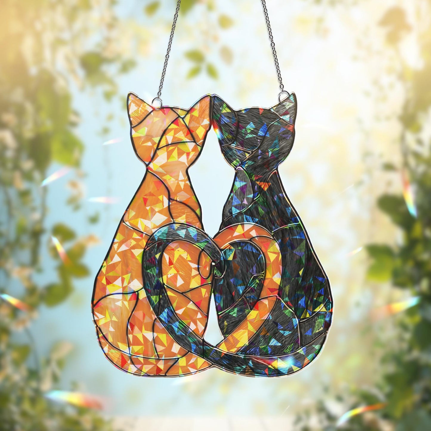 Custom Cat  Suncatcher, Gift for Cat Lover, Cat Mom Gift for Home Decor, Cute Cat Decor, Cat Ornament, Cat Suncatcher, Cute Cat Decor