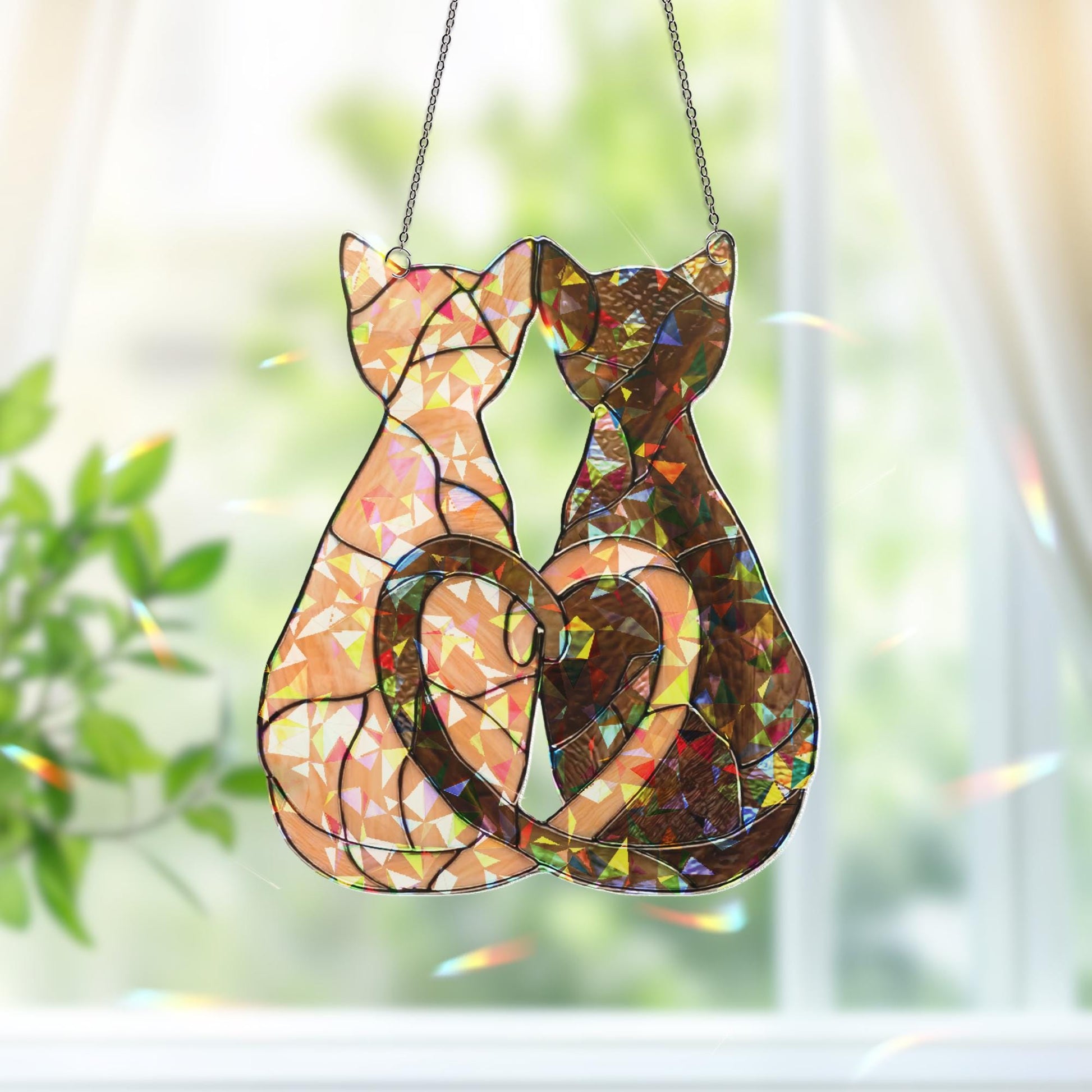 Custom Cat  Suncatcher, Gift for Cat Lover, Cat Mom Gift for Home Decor, Cute Cat Decor, Cat Ornament, Cat Suncatcher, Cute Cat Decor