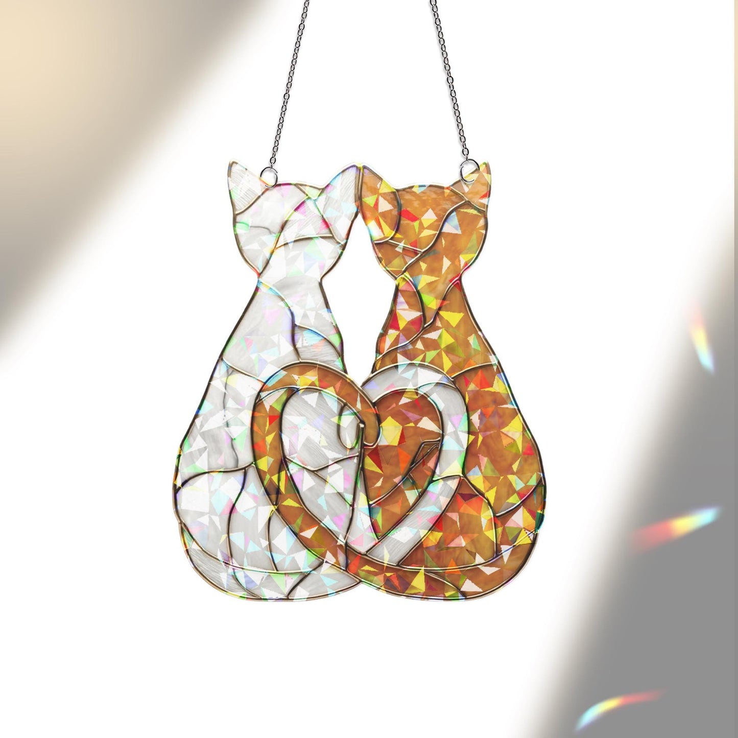 Custom Cat  Suncatcher, Gift for Cat Lover, Cat Mom Gift for Home Decor, Cute Cat Decor, Cat Ornament, Cat Suncatcher, Cute Cat Decor