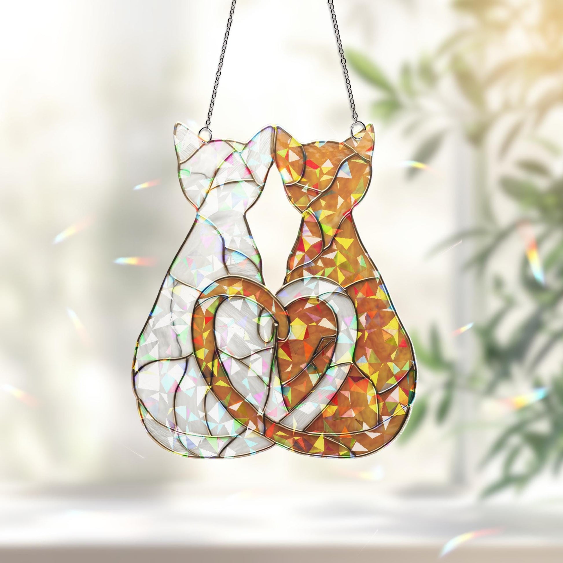 Custom Cat  Suncatcher, Gift for Cat Lover, Cat Mom Gift for Home Decor, Cute Cat Decor, Cat Ornament, Cat Suncatcher, Cute Cat Decor