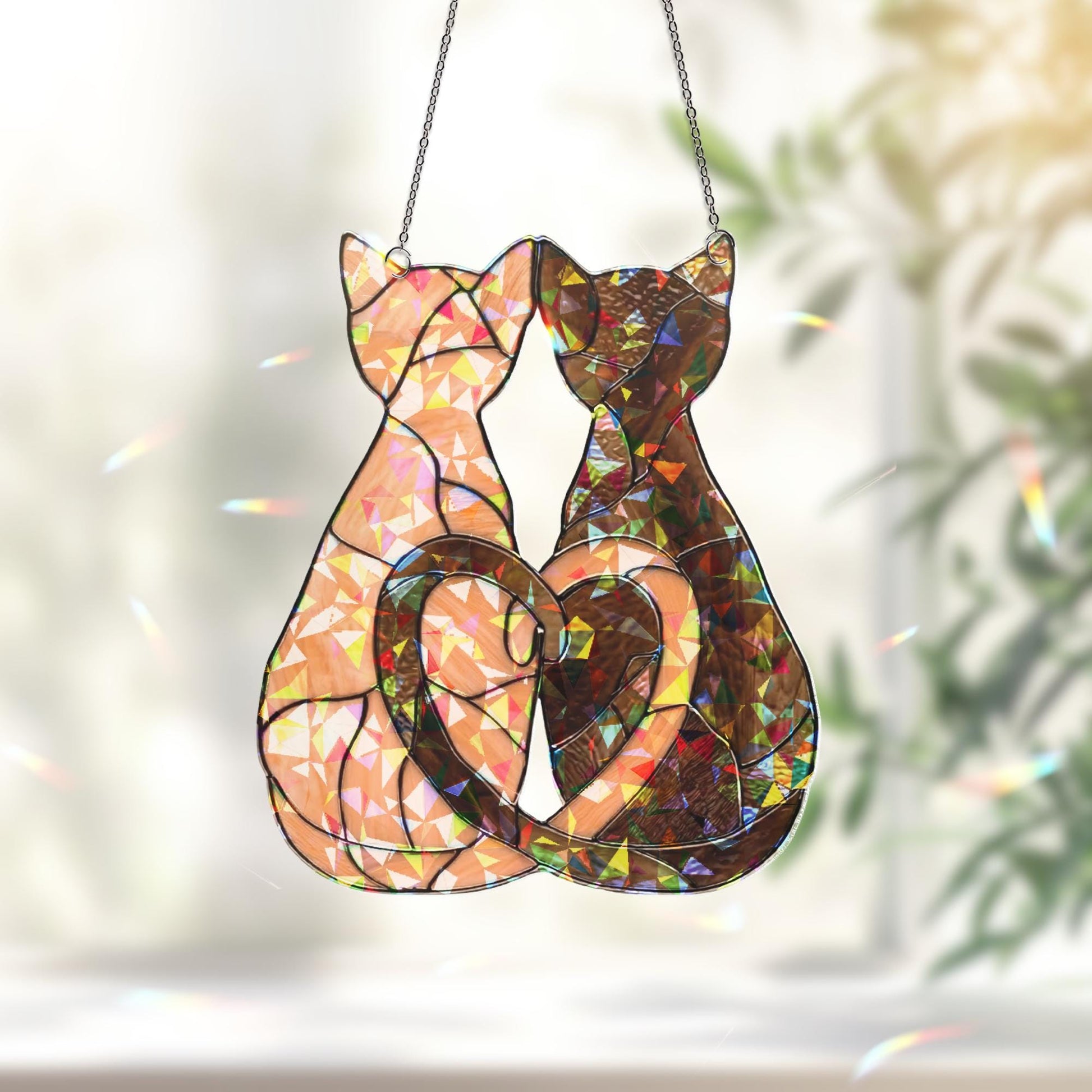 Custom Cat  Suncatcher, Gift for Cat Lover, Cat Mom Gift for Home Decor, Cute Cat Decor, Cat Ornament, Cat Suncatcher, Cute Cat Decor