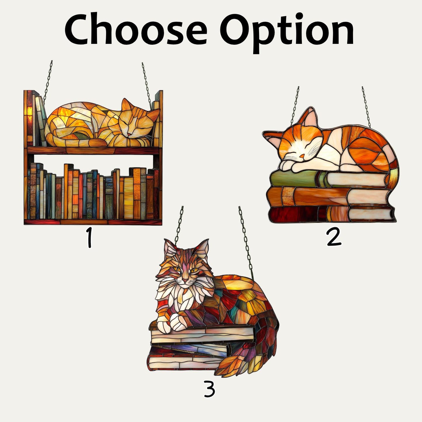 Cat Book Suncatcher Ornament, Reading Cat Hanging, Book Window Decor, Book Lover Gift, Cat Lover Gift, Librarian Decor, Book Club Gift